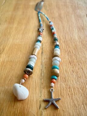 Boho Hair Beads-Handmade Hair Jewelry-Natural Materials-Coastal Collection-C3